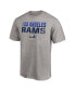 Фото #3 товара Men's Heathered Gray Los Angeles Rams Big and Tall Fade Out Team T-shirt