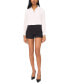 Women's Shirred Long-Sleeve Button-Cuff Blouse