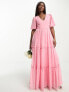 Фото #1 товара Anaya Bridesmaid tie back maxi dress in candy pink