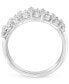 ფოტო #3 პროდუქტის EFFY® Diamond Baguette & Round Horizontal Cluster Ring (3/4 ct. t.w.) in 14k White Gold