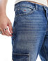 Фото #5 товара Tommy Jeans Ethan cargo relaxed straight leg jeans in dark wash