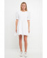 Фото #2 товара Women's High Low Knit Combo Dress