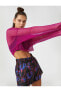 Crop File Spor Sweatshirt