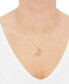 ფოტო #2 პროდუქტის Lab-Grown Pink Sapphire (3/8 ct. t.w.) & Lab-Grown White Sapphire (1/20 ct. t.w.) Butterfly Pendant Necklace in 14k Gold-Plated Sterling Silver, 16" + 2" extender