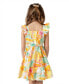 ფოტო #2 პროდუქტის Little Girls Floral-Print Ruffled Dress
