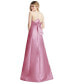 ფოტო #2 პროდუქტის Womens Strapless A-line Satin Gown with Modern Bow Detail