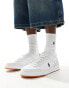 Polo Ralph Lauren Court Sport leather trainer with gum sole in white