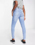 Фото #3 товара Pull&bear ripped skinny jean in light blue