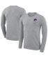 Фото #1 товара Men's Gray Boise State Broncos Logo Stack Legend Performance Long Sleeve T-shirt