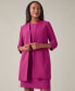 ფოტო #2 პროდუქტის Women's Open-Front Crepe Topper Jacket