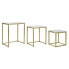 Set of 3 tables DKD Home Decor White Golden 50 x 35 x 60 cm