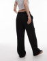 Фото #4 товара Topshop petite straight leg jogger in black