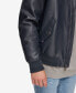 Фото #6 товара Men's Faux-Leather Bomber Jacket