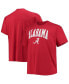 Men's Crimson Alabama Crimson Tide Big and Tall Arch Over Wordmark T-shirt