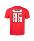 ფოტო #3 პროდუქტის Men's Jack Hughes Red New Jersey Devils Richmond Player Name and Number T-shirt