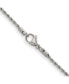Stainless Steel Polished 2.4mm Rope Chain Necklace