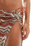 Фото #7 товара South Beach embroidered skirt with hardwear detail in rust