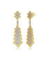 Фото #1 товара 14K Gold Plated Cubic Zirconia Dangle Earrings