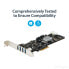 StarTech.com 4 Port USB 3.0 PCIe Card w/ 4 Dedicated 5Gbps Channels (USB 3.1 Gen 1) - UASP - SATA / LP4 Power - PCI Express Adapter Card - PCIe - USB 3.2 Gen 1 (3.1 Gen 1) - Full-height / Low-profile - PCIe 2.0 - Black - 3 m