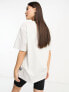 New Balance large logo t-shirt in washed white