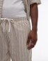 Фото #5 товара Topman co-ord crochet stripe short in cream