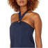 Michael Kors 292030 Women Halter Blouson One-Piece with Hidden U Wire Navy 8