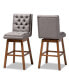 Фото #1 товара Gregory Modern Transitional Swivel Bar Stool Set, Set of 2