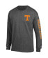 ფოტო #2 პროდუქტის Men's Heathered Gray Tennessee Volunteers Team Stack Long Sleeve T-shirt