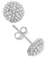 ფოტო #1 პროდუქტის Diamond Pavé Stud Earrings (1/4 ct. t.w.) in Sterling Silver