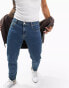 Фото #4 товара ASOS DESIGN stretch tapered jeans in dark wash blue