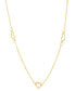 ფოტო #3 პროდუქტის Polished Open Heart Station 18" Collar Necklace in 10k Gold