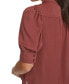 Фото #4 товара Petite Puff-Sleeve Button-Front Shirt