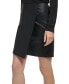 Фото #3 товара Petite Envelope Faux-Leather Skirt