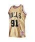 ფოტო #3 პროდუქტის Men's Dennis Rodman Gold Chicago Bulls 75th Anniversary 1997-98 Hardwood Classics Swingman Jersey