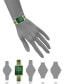 Фото #4 товара Часы Anne Klein Three Hand Rectangular Gold Tone Green Ceramic Watch
