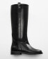 ფოტო #5 პროდუქტის Women's Leather High-Leg Boots