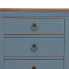 Nightstand Blue Natural Fir wood MDF Wood 50 x 38 x 72 cm