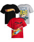 Фото #1 товара Toddler Boys Toddler/Little/Big 3 Pack Graphic T-Shirts