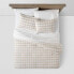 Фото #2 товара Комплект постельного белья Threshold "Comforter & Sham Set" с узором в клетку из пряжиывобйной роганиествйжывм Кахи