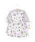 ფოტო #4 პროდუქტის Toddler Girls Cotton Long-Sleeve Dresses 2pk, Red Moose Bear