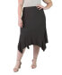 Plus Size Elastic Waist Handkerchief Skirt