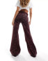 Wrangler flared jeans in burgundy floral