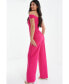 ფოტო #2 პროდუქტის Women's Scuba Crepe Bardot Palazzo Jumpsuit