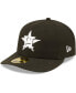 ფოტო #1 პროდუქტის Men's Houston Astros Black, White Low Profile 59FIFTY Fitted Hat