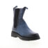 Miz Mooz Fennel P94204 Womens Blue Leather Slip On Chelsea Boots