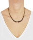 Фото #2 товара Macy's onyx Graduated 18" Collar Necklace in 14k Gold-Plated Sterling Silver
