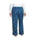 Фото #2 товара Women's Plus Size Print Flannel Pajama Pants