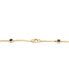 ფოტო #4 პროდუქტის Onyx Bezel Bar Link Bracelet in 14k Gold