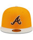 Бейсболка Snapback New Era Atlanta Braves золотая для мужчин - фото #2