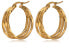 Timeless gold plated earrings circles sTO3697